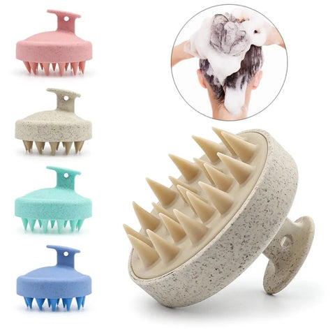 Scalp Massage Brush Silicone Shampoo Comb Hair Washing Body Bath Shower Salon Hairdressing Tool