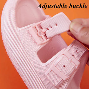 Women's Thick Platform Cloud Sandals Trendy w/ Buckle Soft Sole Pillow Slides Sandals  Non-Slip Flip Flops