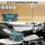 1.5 L 60W Electric Lunch Box Food Warmer Portable Food Heater for Car Or Home - Leak Proof 304 Stainless Steel Liner