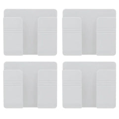 4-Pack Wall Mounted Storage Box Multifunction Holder Organizer TV Remote Control DIY Mobile Phone Plug Charging Holder