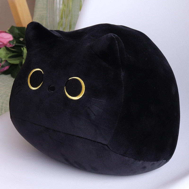 Black Cat Plush Pillow 8cm Cute Stuffed Toy Animal Quality Gifts for Kids