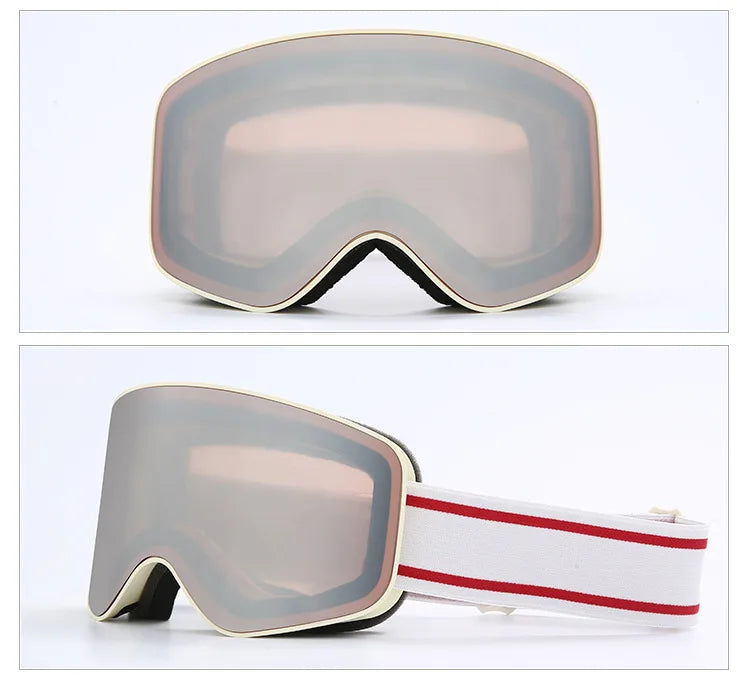 Ski Snowboard Goggles Unisex Skiing Eyewear Mask UV 400 Snow Protection Double Anti-Fog Cylindrical Design