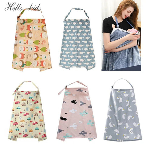 Nursing Cover Baby Feeding Breathable Breastfeeding Poncho Adjustable Privacy Apron Outdoor Cloth