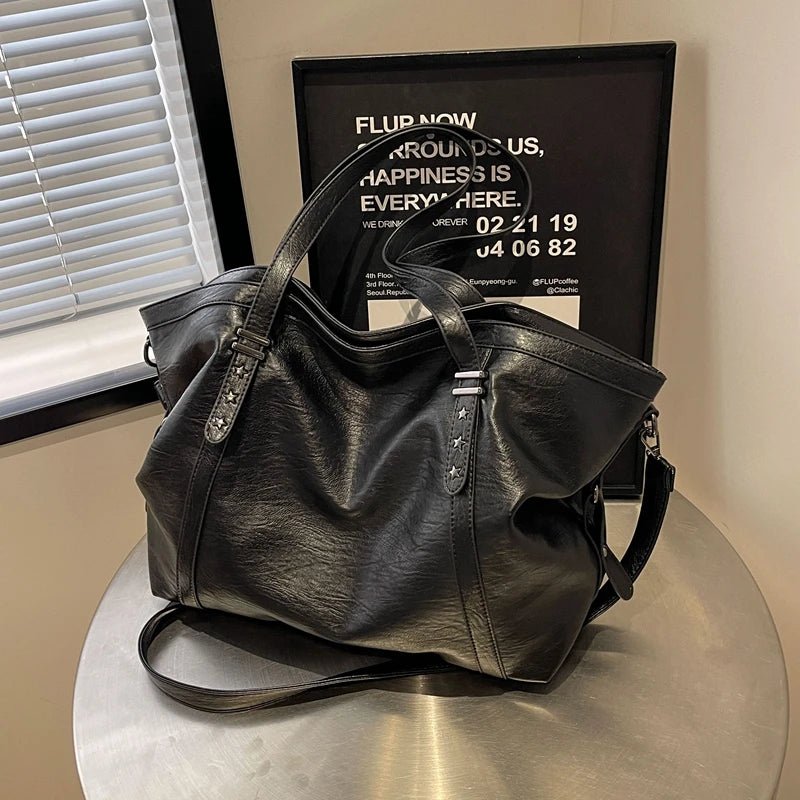 Large Slouchy Tote Bag Women Soft PU Leather Shoulder Crossbody Large Capacity Casual Fashion