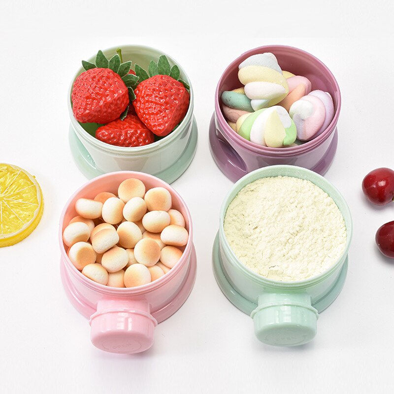 3 & 4 Layer Milk Powder Formula Dispenser Portable Baby Feeding Travel Food Storage Snack Container