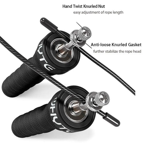 Jump Rope Speed Skipping Crossfit Anti-Slip Handle Fitness Workout Exercise Cardio Training Tool