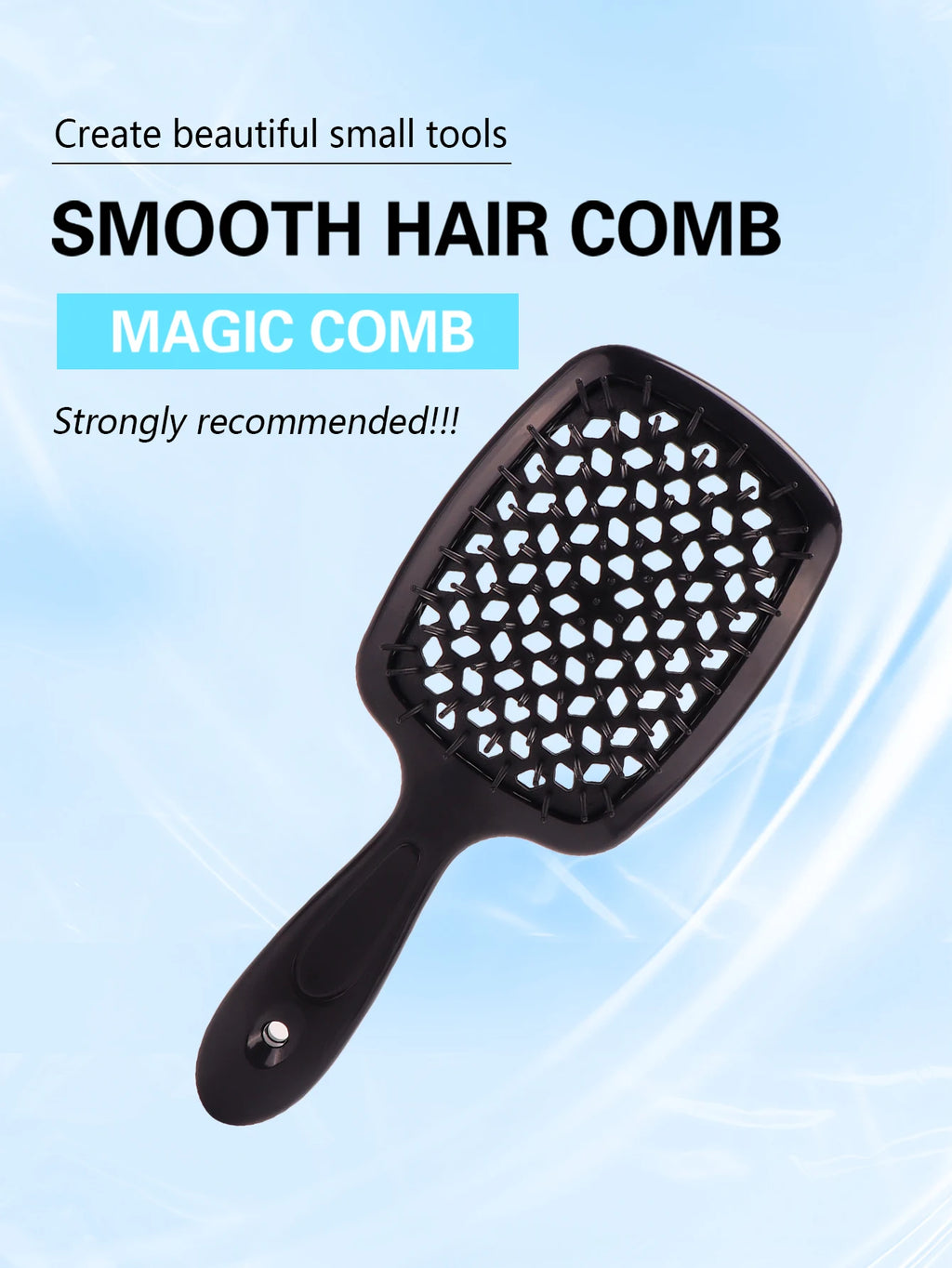 Air Cushion Brush Comb for Tangled Hair, Hair Brush Massage Anti-Static Hollow Out for Wet Curly Hair Styling Brush Tool