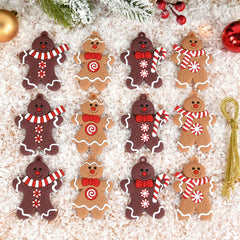 Christmas Tree Ornaments Gingerbread Man Hanging Ornaments Merry Christmas Tree Decorations Craft Supplies