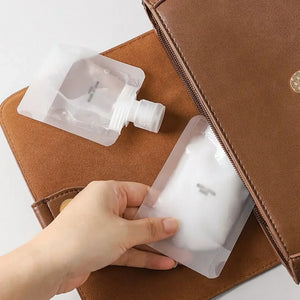 5pcs Pack Travel Pouches for Toiletries – Portable and Refillable Storage Solution