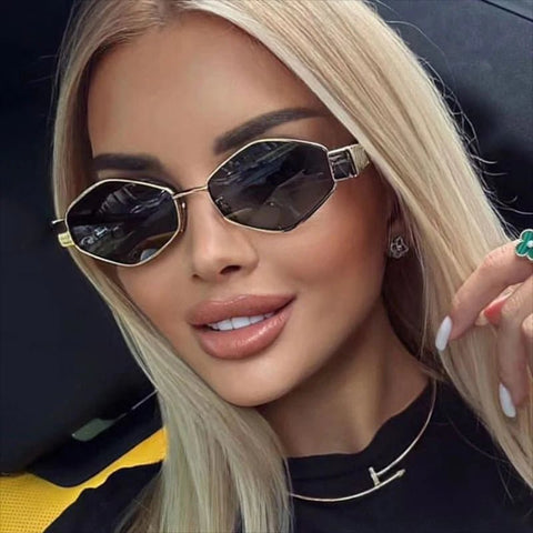 Sunglasses Unisex UV400 Polygon Trendy Retro Celebrity-Style Fashion Eyewear