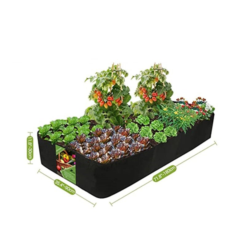 Felt Grow Bag Square Planting Container Indoor Outdoor Garden Plant Vegetable Fruit Accessory