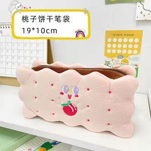 Cartoon Plush Pencil Case for Kids & Adults Cute Plush Cosmetic Bag Large Capacity Student Supplies