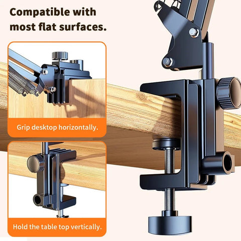 Tablet Holder Stand Bed 90cm Metal Arm 360° Rotating Mount iPad Phone Bracket 4.5-11 Inch Devices