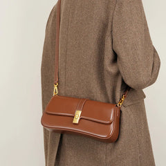 Genuine Leather Women's Underarm Bag High Quality Shoulder Crossbody Bags New Fashion Retro Bags