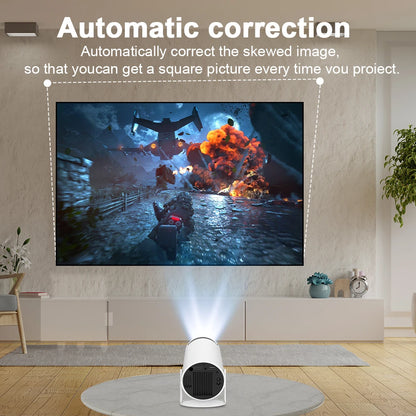 Indoor Outdoor 4K Wifi6 Projector Android 11 260 ANSI Dual WIFI Allwinner H713 BT5.0 1280x720P Home Cinema Outdoor Portable Mini Projector HY300 Pro