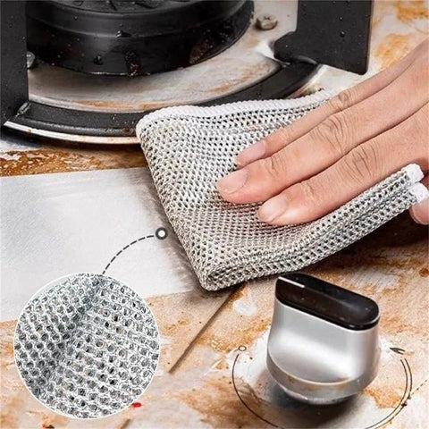 Cleaning Cloth Magic Thick Double-Sided Tough Surface Wash Rag Kitchen Dishes Pots Household Tool