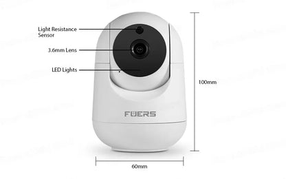 Surveillance Camera WiFi 3MP Smart Home Indoor Wireless IP Surveillance Camera AI Detect Automatic Tracking Security Baby Monitor