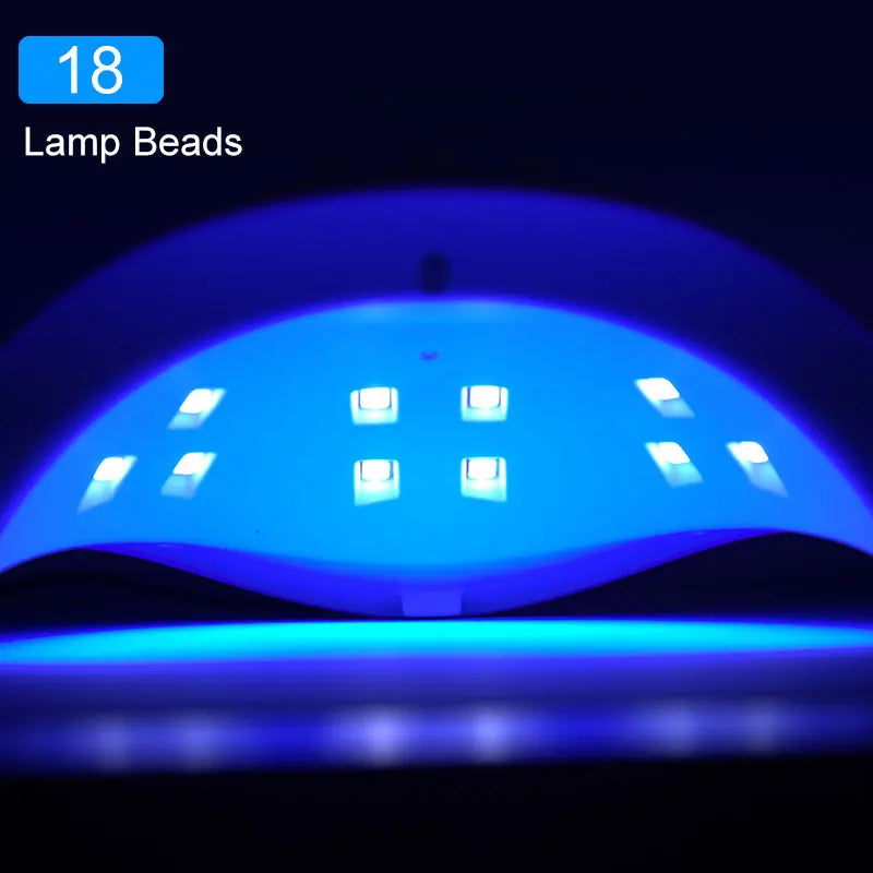 Nail Dryer Machine Portable  Nail Lamp USB Cable For Drying Curing Nails Varnish with 18-Piece Beads UV LED Lamp