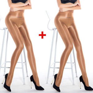 Women's High Performance Tights Oil Shiny Tights Women  Skinny Thin Shaping Pantyhose Nightclub Party Hosiery