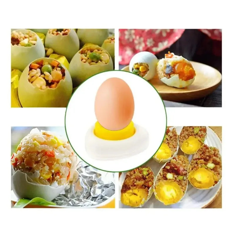 Egg Piercer Pricker with Lock Semi-Automatic Kitchen Gadget Egg Tool Cracker Egg Holder Cooking Tools