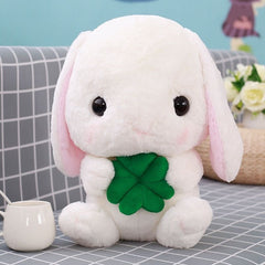 Cute Stuffed Rabbit Toy 17-Inch Soft Plush Bunny Sleep Pillow Toy For Kids