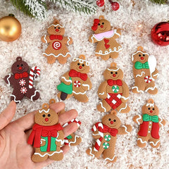 Christmas Tree Ornaments Gingerbread Man Hanging Ornaments Merry Christmas Tree Decorations Craft Supplies