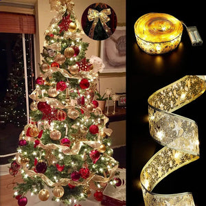 Christmas Decoration LED Ribbon Lights Christmas Tree Ornaments for Home Ribbon Light String