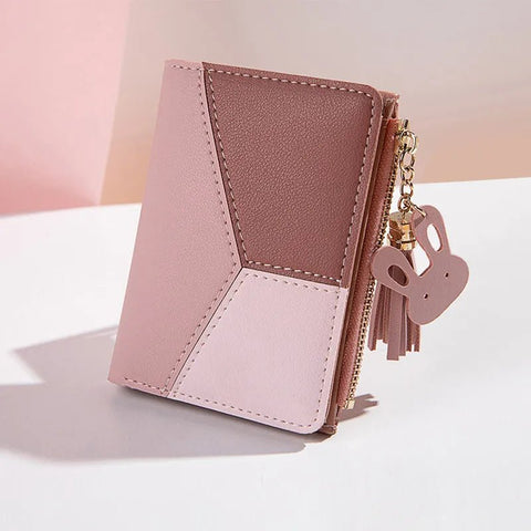 Wallet Women PU Leather Foldable Portable Card Holder Coin Purse Lady Casual Everyday Accessory