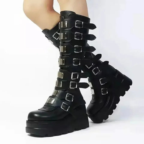 Calf High Boots black