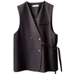 Women's Suit Vest Large Sizes Oversized V-Neck Fashion Boutique Vest