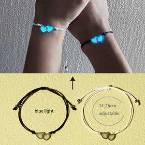 Luminous Glow In The Dark Bracelet Lotus Charm Flower Shaped Charm Bracelet for Women Natural Turquoise Stones Ladies Yoga Prayer Jewelry