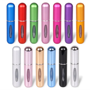 Mini Perfume Refillable Spray Bottle 5ml Portable Refillable Spray Capsule Scent Pump Empty Cosmetic Container Atomizer for Travel