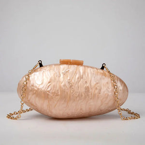 Pearl Acrylic Evening Bag New Fashion Luxury Mini Clutch Purse Women's w/ Chain Shoulder Crossbody Wedding Party Handbag