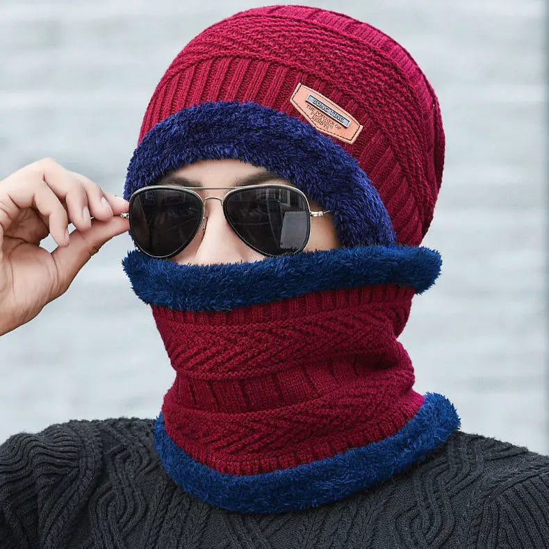 Beanie and Scarf red