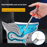 60cm Drain Snake Spring Pipe Dredging Tool, Drain Cleaner Stick Clog Remover Cleaning Household for Kitchen Bendable Pliable Sink Snake Tool