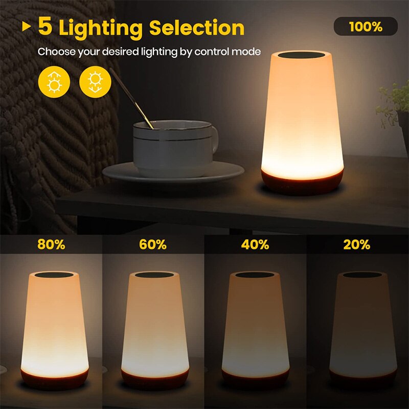 13 Color Changing Night Light for Kids Dimmable Remote Control or Touch USB Rechargeable w/ Timer Function Bedroom Lamp