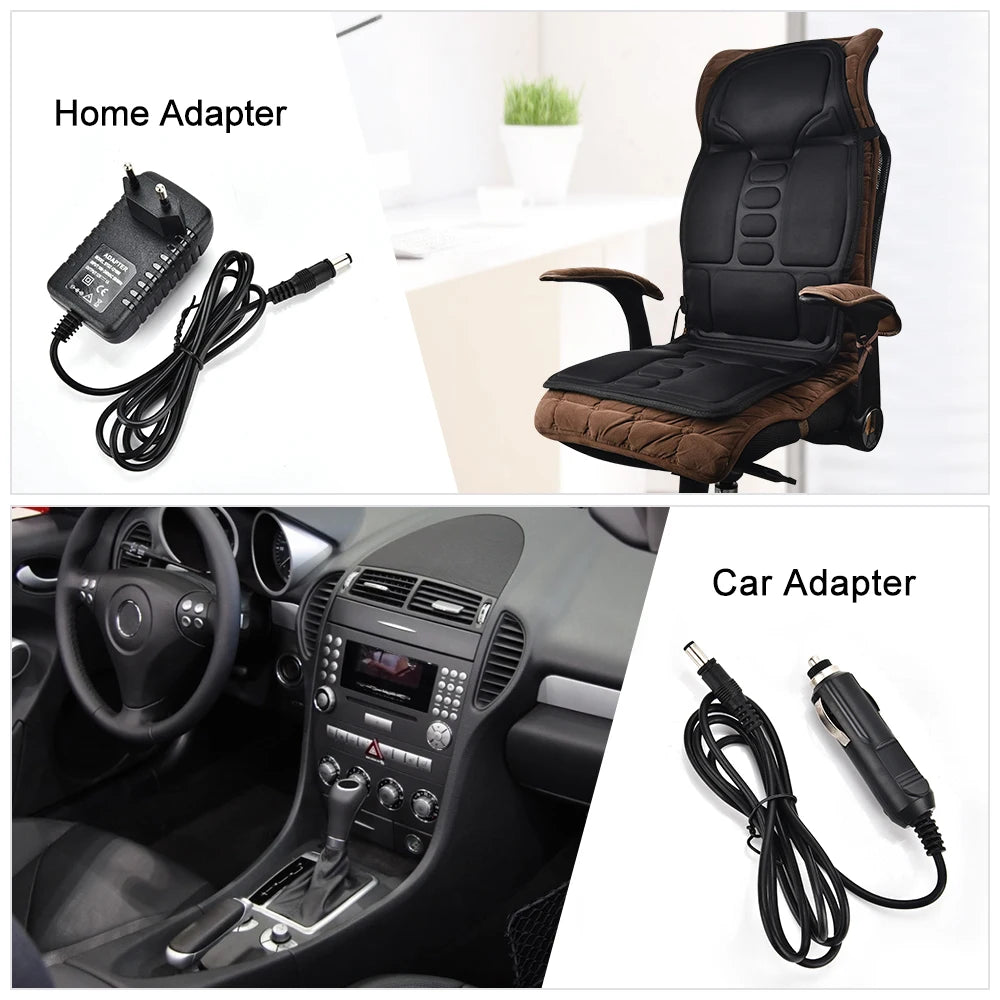Collage of home and car adapter with corresponding devices on a white background