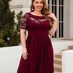 Plus Size Lace Dress for Women Elegant Sexy  Casual Evening Party Dresses Ladies Summer 2023 Black Casual Luxury Vestidos Cutout