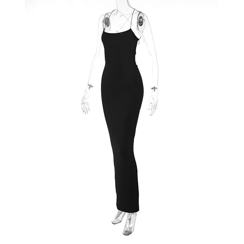 Sexy Backless Bandage Maxi Dress – Elegant Night Out Attire