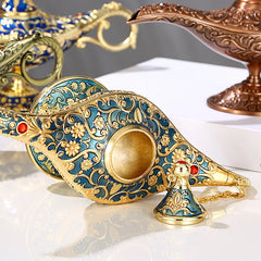 Vintage Legend Aladdin Lamp Magic Genie Wishing Lamp Tabletop Decor Crafts For Home Wedding Decoration Gift For Party Christmas, Birthday