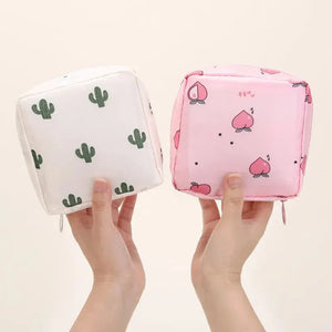 Sanitary Pad Tampon Storage Bag Portable Waterproof Organizer Pouch Cartoon Pattern Sanitary Napkin Bag