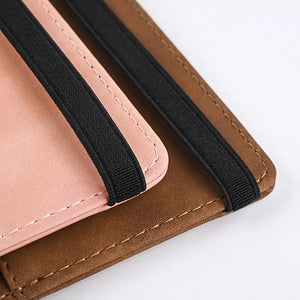 PU Leather Passport Wallet Travel Document Card Holder