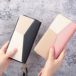 New Fashion Faux Leather Zipper Wallet Long Clutch Coin Purse Card Holder Billfold Wallet