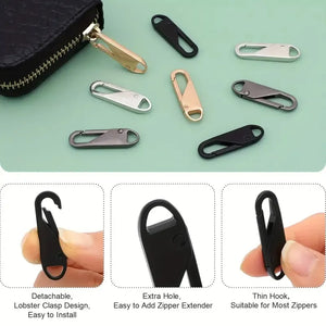 10-Piece Zipper Slider Puller Instant Zipper Repair Bag Replacement for Bad Buckle Travel Bag Suitcase Zipper Head DIY Sewing Craft