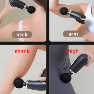 Portable Mini Massage Gun USB Pistol Massager For Body Neck Deep Tissue Muscle Relaxation Pain Relief Body Massager