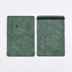 PU Leather Passport Wallet Travel Document Card Holder