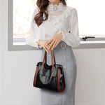 Women's Large Capacity Shoulder Bag PU Leather Crossbody Tote Bag