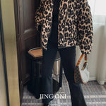 Leopard Short Padded Luxury Winter Jacket Women's Y2K New Fashion Vintage Chic Coat