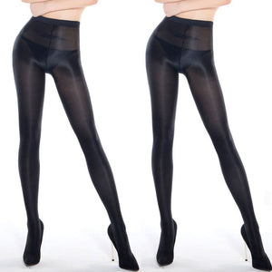 Women's High Performance Tights Oil Shiny Tights Women  Skinny Thin Shaping Pantyhose Nightclub Party Hosiery