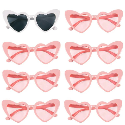 Heart Sunglasses 6-8 Pair Vintage Bachelorette Bride Bridesmaid Wedding Bridal Shower Party Favor Gift